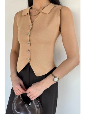 Gülseli Kadın Triko Yelek P-00020202