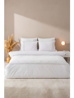 Grace Taş Güpürlü Çift Kişilik %100 Pamuklu Nevresim Seti - 6 Parça Çeyiz Seti