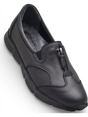 Ispartalılar 603 Tam Ortopedik Poli Hafif Taban Günlük Hakiki Deri Kadın Ayakkabı Lastikli