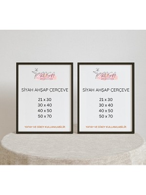 Rosa Art Fotoğraf Çerçevesi | Poster Çerçevesi | Doğal Ahşap 2 Adet Boş Çerçeve | Resim Belge Çerçevesi - Poster Puzzle Çerçevesi