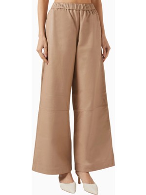 Represent Fuel Leather Pants, Lüks, Rahat ve Şık Geniş Paça Deri Pantolon