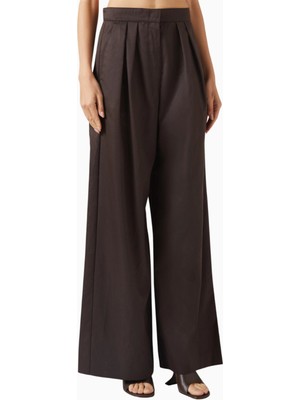 Represent Crimp Wide-Leg Pants, Kahverengi Lüks Dokulu Geniş Paçalı Pantolon