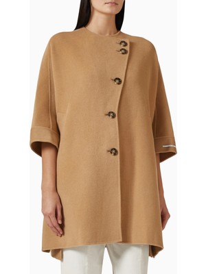 Marella Cantore Yün Pelerin, Zarif, Yapılandırılmış ve Zamansız Dış Giyim