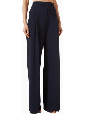 Marella Diorama Virgin Wool Blend Pantolon, Geniş Paça, Şık ve Çok Yönlü Stil