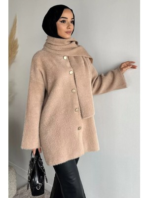 Julude Gülseli Atkılı Tesettür Triko Hırka P-00020158