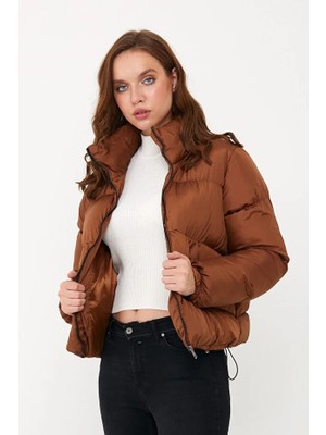 Dynamo Kadın Taba Oversize Şişme Mont 5006