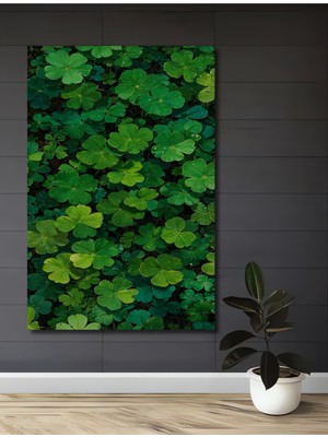 Yağlı Boya Görünümlü Yeşil Yapraklar Ev,antre,salon,ofis,mutfak,yatak Odası Tablo