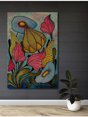 Rüya Gibi Çiçeklerin Sulu Boya Görünümlü Sanat Ev,antre,salon,ofis,mutfak,yatak Odası Tablosu