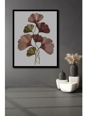 Ginkgo Yaprakları Metal Dekoratif Ev,antre,salon,ofis,mutfak,yatak Odası Tablo Çerçeve Görünümlü