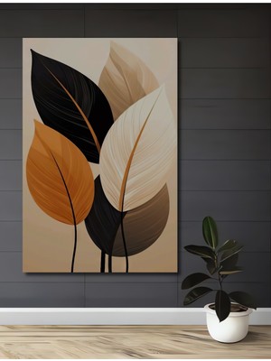 Yaprak Dokunuşlu Modern Sanat Ahşap Dekoratif Ev,antre,salon,ofis,mutfak,yatak Odası Tablo