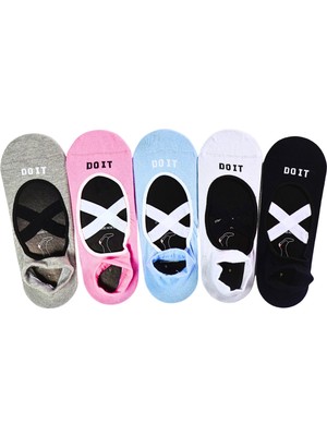 Carnaval Socks Pilates & Yoga Silikonlu Kaymaz Tabanlı 5'li Patik Çorap Seti