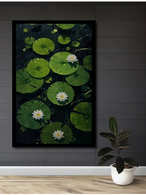 Baharın Izleri Sulu Boya Görünümlü Ahşap Ev,antre,ofis,mutfak,yatak Odası Tablo Çerçeve Görünümlü