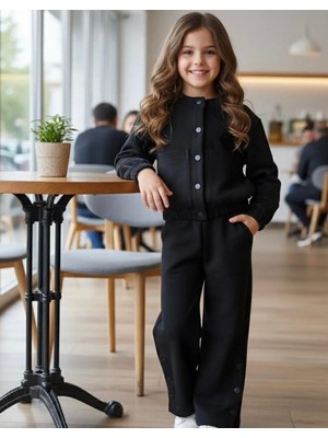 Yandan Çıtçıtlı Kız Çocuk Takım