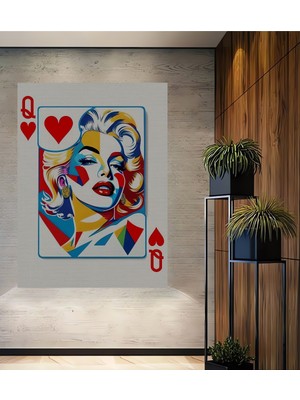 Marilyn Monroe Kupa Kızı Pop Art Ahşap Dekoratif Ev,antre,salon,ofis,mutfak,yatak Odası Tablo