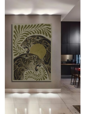 Kükreyen Kaplanlar ve Sonsuzluk Sanat Ahşap Ev,antre,salon,ofis,mutfak,yatak Odası Tablo