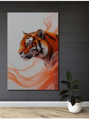 Aslan Kaplan Yağlı Boya Görünümlü Modern Sanat Ahşap Dekoratif Ev,antre,salon,ofis,mutfak Tablo