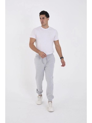 byasafkids Unisex Kışlık Üç Iplik Lastikli Eşofman Pantolon - Gri