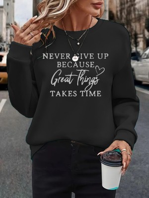 byasafkids Kadın Uzun Kollu Yuvarlak Yaka Iki Iplik Şardonlu Bluz