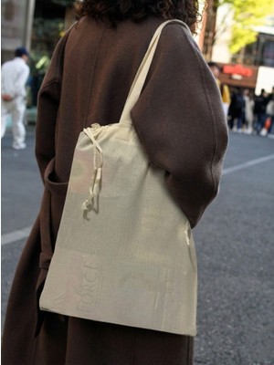 Ezmos Tekstil Tekstil %100 Pamuk Büzgülü Ham Bez Çanta - 10 Adet - Körüklü Plaj ve Alışveriş Çantası