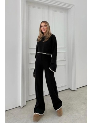 Newco Kadıın Detaylı Yumuşak Dokulu Triko Ikili Takım