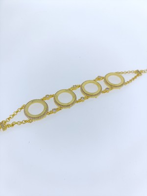 Elisi Takı Story Çeyrek Altın Takmak Için Dörtlü Altın Kaplama Bileklik