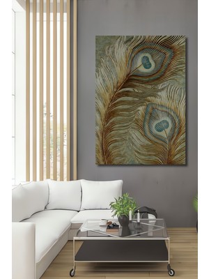 Tavus Kuşu Tüyü Görünümlü Soyut Sanat Ahşap Dekoratif Ev,antre,salon,ofis,mutfak,yatak Odası Tablo