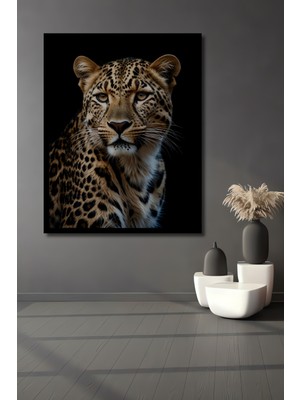 Aslan Desenli Yağlı Boya Görünümlü Ahşap Antre,salon,ofis,mutfak,yatak Odası Tablo Çerçeve Görünümlü