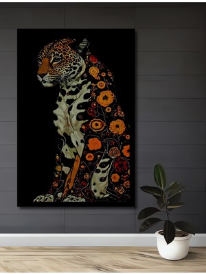 Görkemli Jaguar Sanat Ev,antre,salon,ofis,mutfak,yatak Odası Tablosu Çerçeve Görünümlü