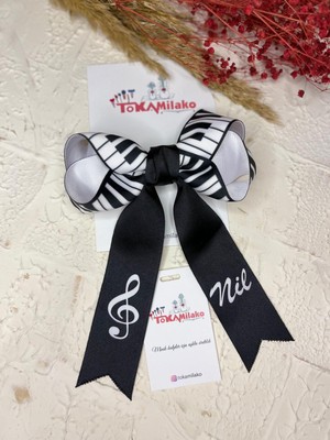 Tokamilako El Yapımı Sol Nota ve Isim Baskılı Piyano Toka