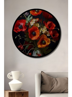 Görseldeki Ürün Ismi Yuvarlak Duvar Tablosu Çerçeve Görünümlü