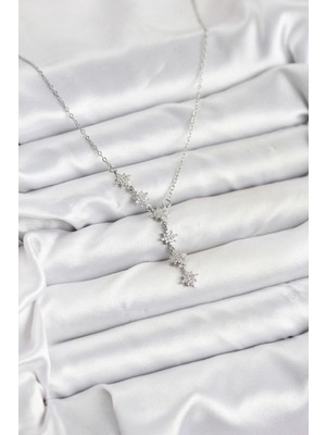 Shopwave 316L Çelik Zincir Gümüş Renk Kutup Yıldızı Model Kadın Kolye - TJ-BKO10665