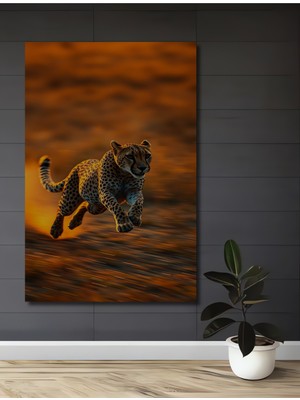 Hızlı Çita Yağlı Boya Görünümlü Ahşap Dekoratif Ev,antre,salon,ofis,mutfak,yatak Odası Tablo