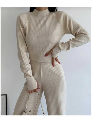 Newco New Deux Kadın Parmak Geçirmeli Triko Takım