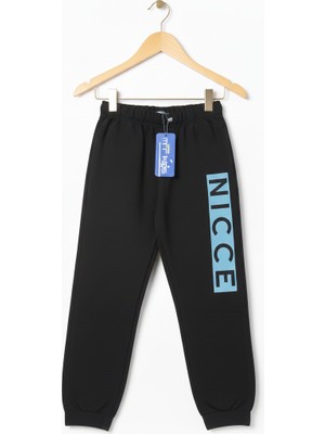 Merve Nur Tekstil Erkek Çocuk Siyah Jogger Eşofman Altı 2 Iplik Günlük Kullanım