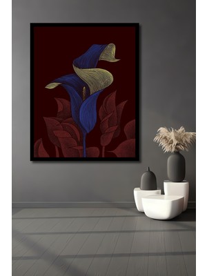 Zarif Calla Zambakları Modern Sanat Ahşap Ev,antre,ofis,mutfak,yatak Odası Tablo Çerçeve Görünümlü