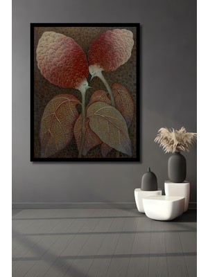 Büyülü Çiçeklerin Dansı Sulu Boya Görünümlü Ahşap Antre,salon,ofis,mutfak Tablo Çerçeve Görünümlü