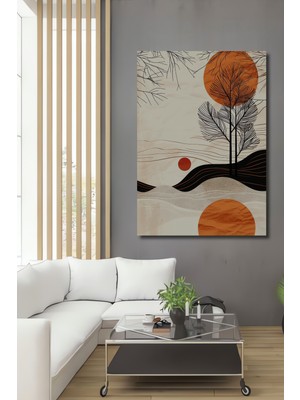 Soyut Güneş Ağaç Desenli Minimalist Ahşap Dekoratif Ev,antre,salon,ofis,mutfak,yatak Odası Tablo