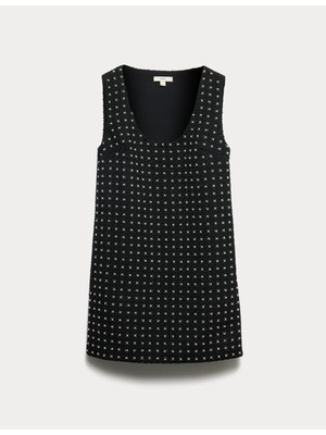 Marks & Spencer Payetli Mini Shift Elbise