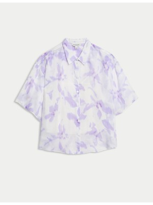 Marks & Spencer Pamuklu Desenli Gömlek