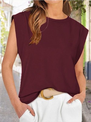 byasafkids Kadın Kısa Kollu Bisiklet Yaka Viskon Bluz