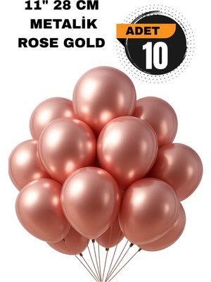 Festilo Metalik Balon 11 Inc 28 cm 10 Adet Parti Doğum Günü Kutlama Süsleri