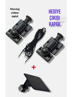 Cam Balkon Kilidi (2 Adet) Hediye Kapaklı