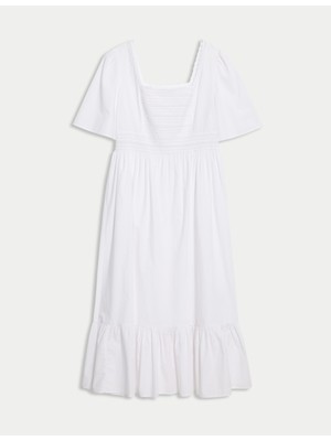 Marks & Spencer Saf Pamuklu Elbise