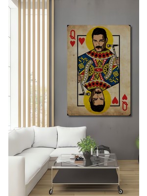 Kraliçe Freddie Mercury Portre Ahşap Ev,antre,salon,ofis,mutfak,yatak Odası Tablo