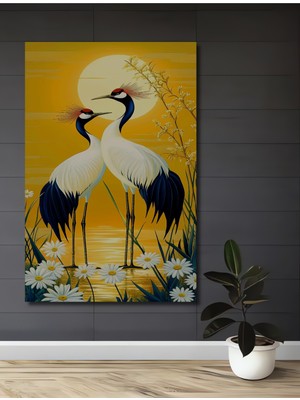 Leyleklerin Dansı Yağlı Boya Görünümlü Ahşap Dekoratif Ev,antre,salon,ofis,mutfak,yatak Odası Tablo