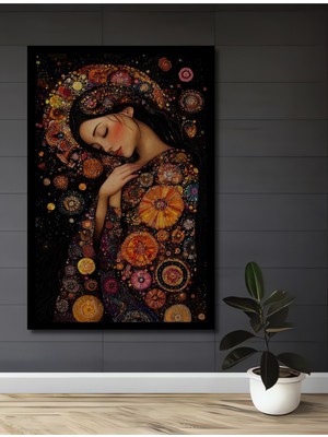 Bohem Ruhu Sanat Ev,antre,salon,ofis,mutfak,yatak Odası Tablosu Ahşap Dekoratif Çerçeve Görünümlü