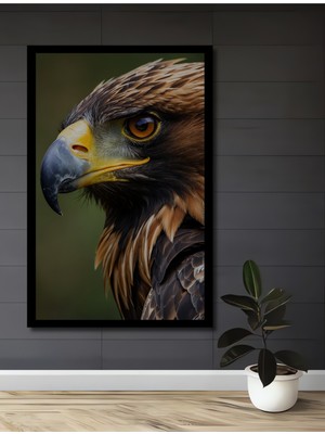 Kartalın Gözünden Yağlı Boya Görünümlü Ahşap Ev,antre,ofis,yatak Odası Tablo Çerçeve Görünümlü