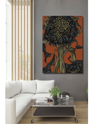 Dinamik Ay Çiçeği Sanat Ev,antre,salon,ofis,mutfak,yatak Odası Tablosu