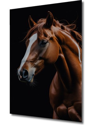 Görkemli Kestane At Rölyef Sanat Ahşap Ev,antre,salon,ofis,mutfak,yatak Odası Tablo