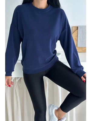 Balenbi Premium Modal Kumaş Bisiklet Yaka Kadın Sweatshirt 1124